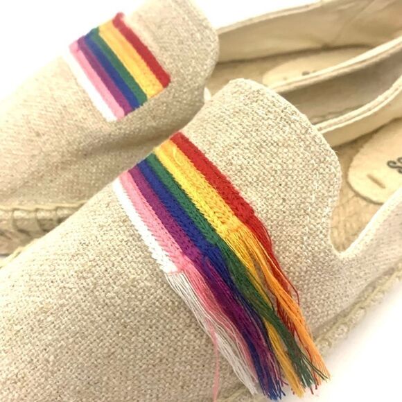 Pride Soludos Rainbow Pride Espadrilles Like New - Picture 3 of 10